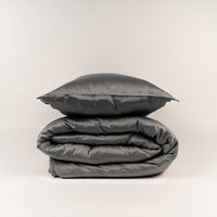 Dark Grey Bamboo Duvet Sheet Set
