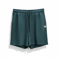 men’s dark green athletic shorts lightweight breathable casual gym shorts