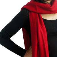 Bamboa Fashion Bamboo Premium Silky Scarf Red