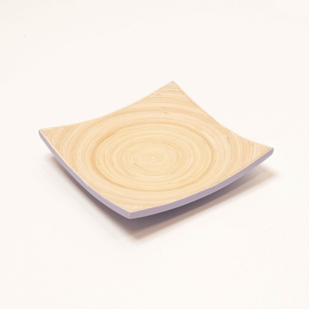 Bamboa Piatto Bamboo Square Plate Lavender