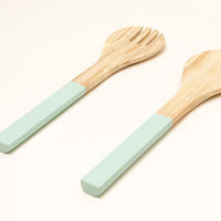 Bamboa Servo Bamboo Salad Utensils Mint