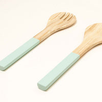 Bamboa Servo Bamboo Salad Utensils Mint 