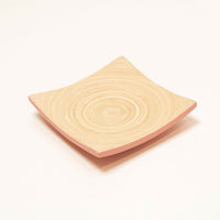 Bamboa Piatto Bamboo Square Plate Flamingo