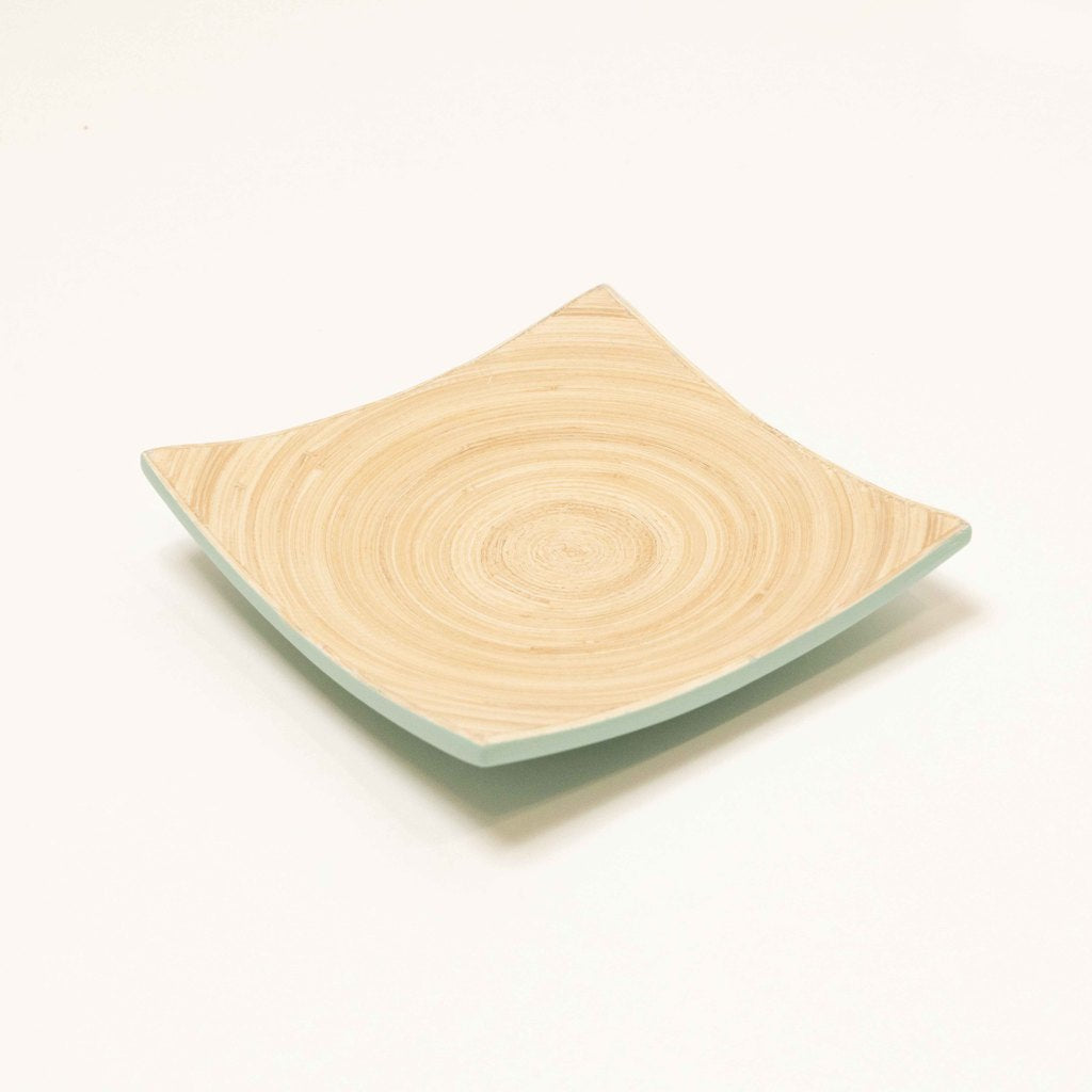 Bamboa Piatto Bamboo Square Plate Mint
