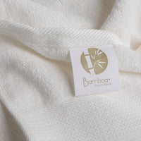 Bamboa towels made of 100% bamboo for an eco-firendly and organic home. Available in white.