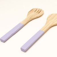 Bamboa Servo Bamboo Salad Utensils Lavender