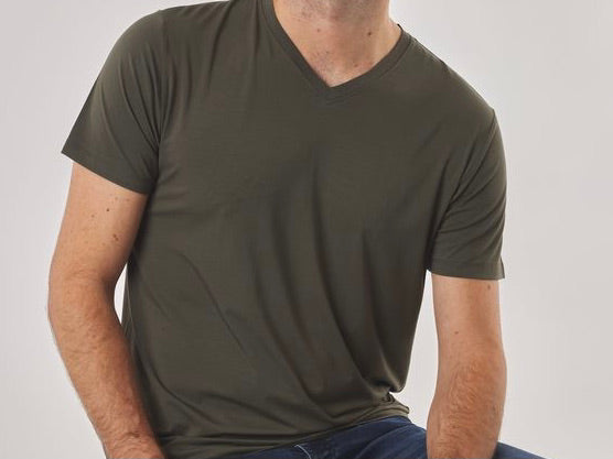 Bamboo Mens V Neck T-shirt
