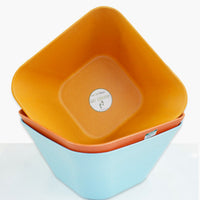 Bamboa Bamboo Kitchen Fibra Bamboo Fiber Square Bowl Orange