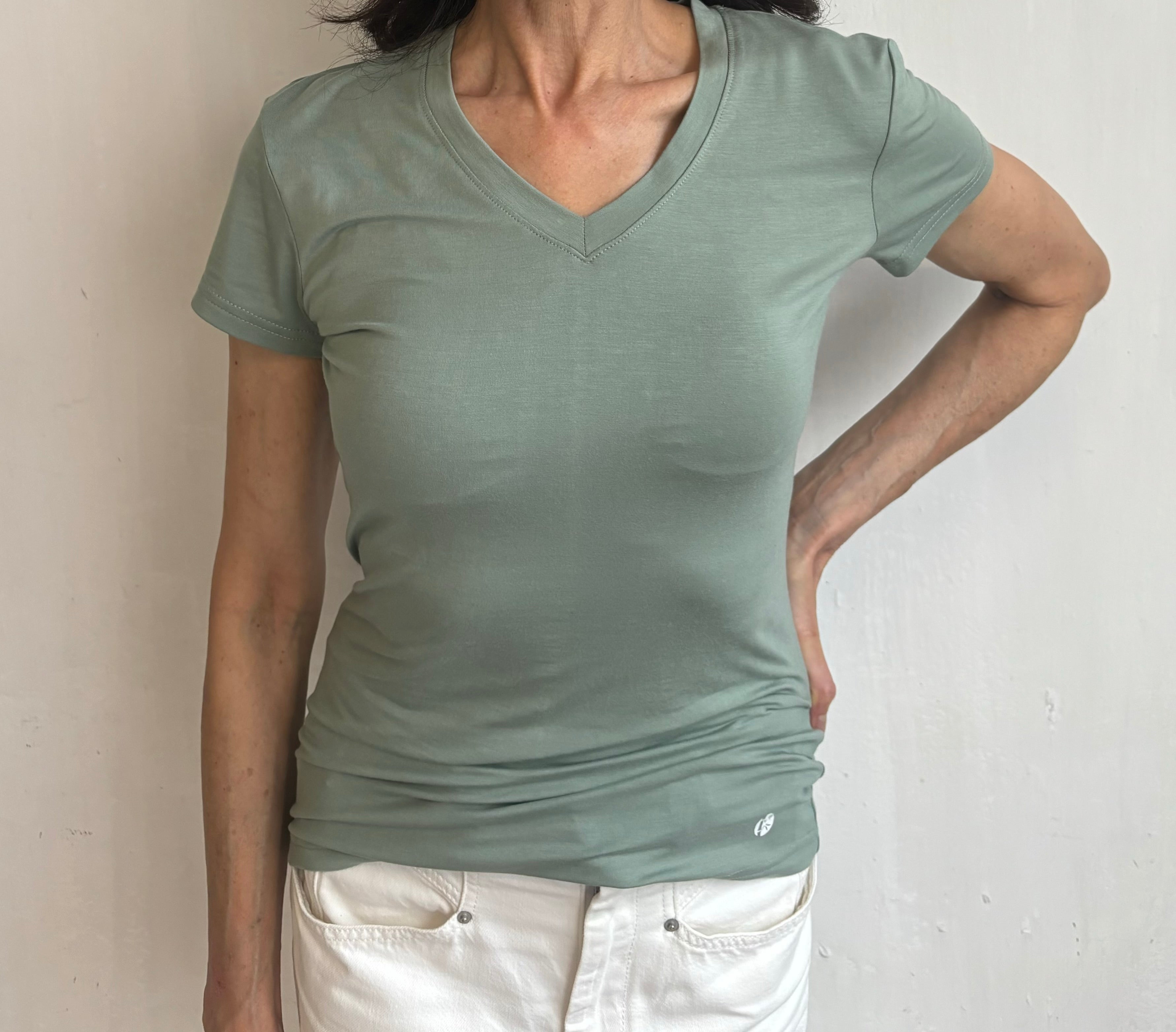 Sage bamboo fiber t-shirt