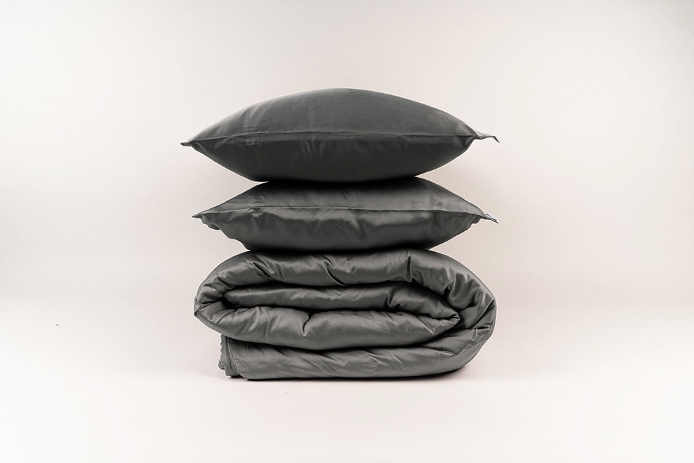 Bamboo Duvet Sheet Set Charcoal Grey