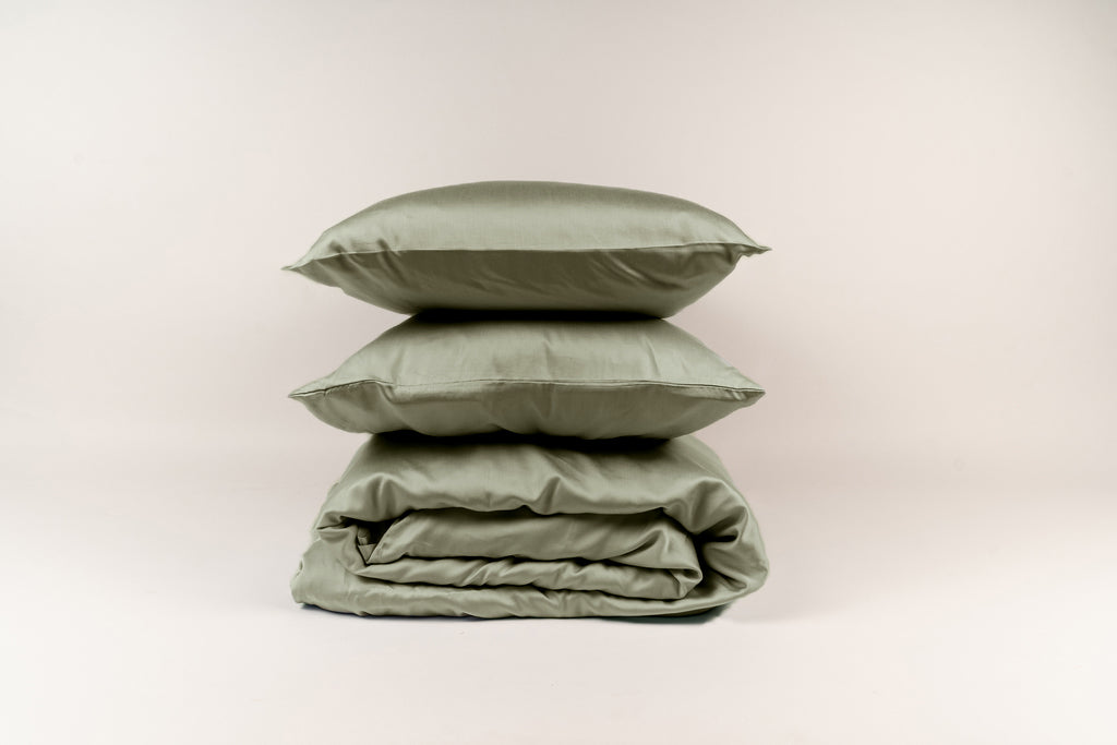 Olive Bamboo Duvet Sheet Set