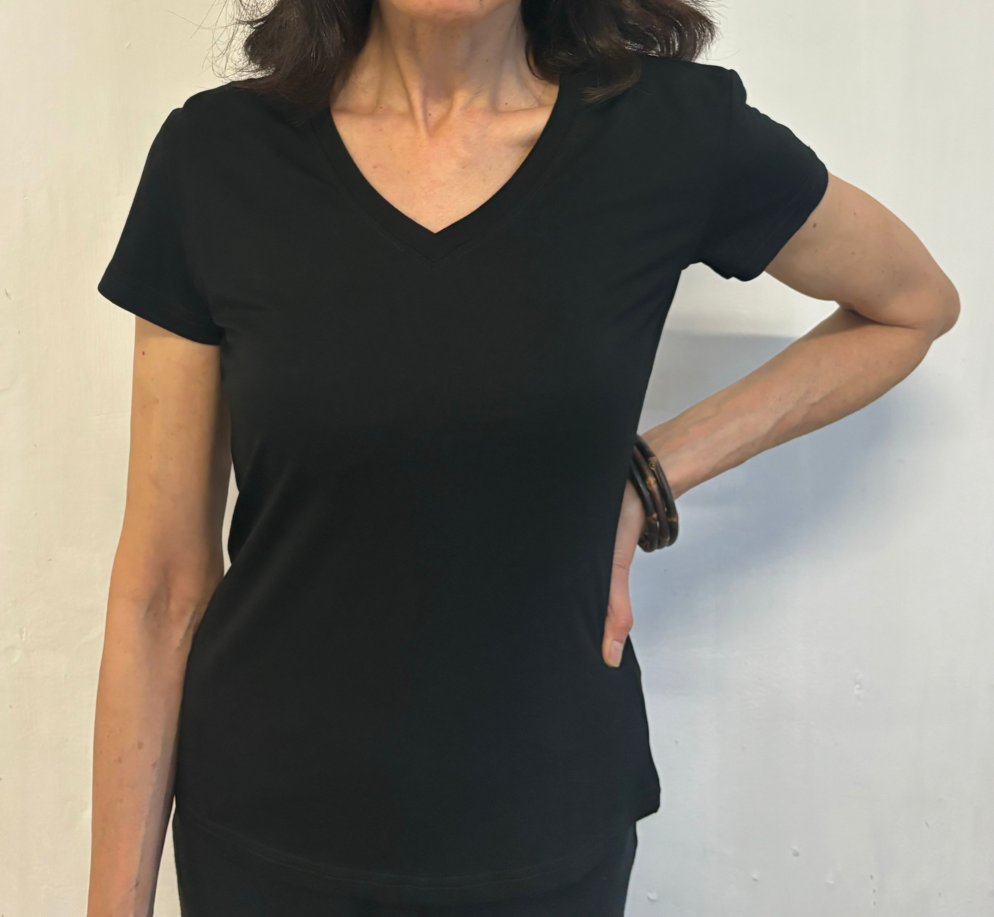 SOFTEE Women's Bamboo V Neck T-shirt