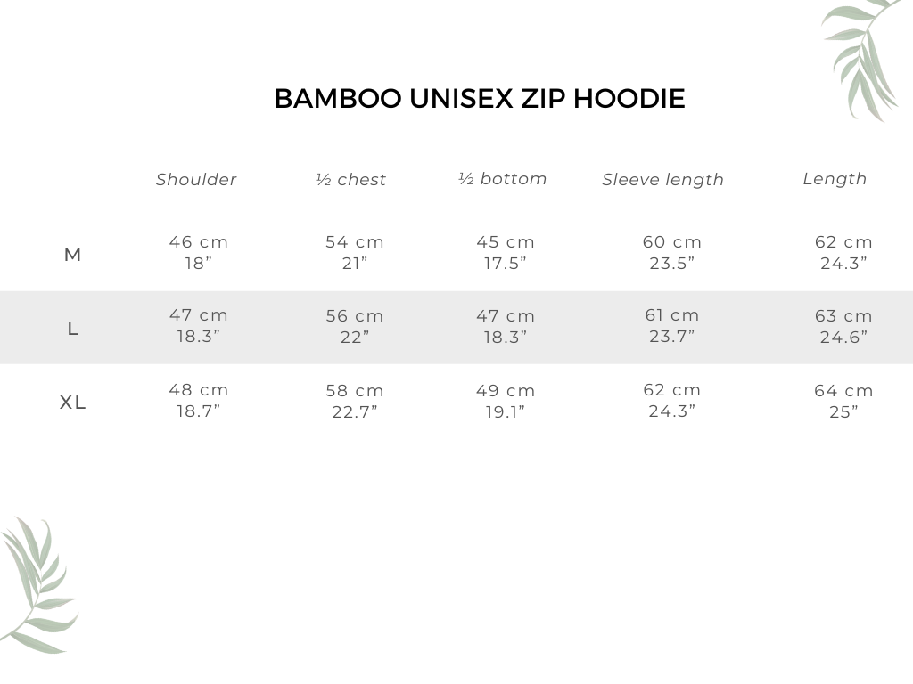 Bamboo Zip Hoodie (Unisex)