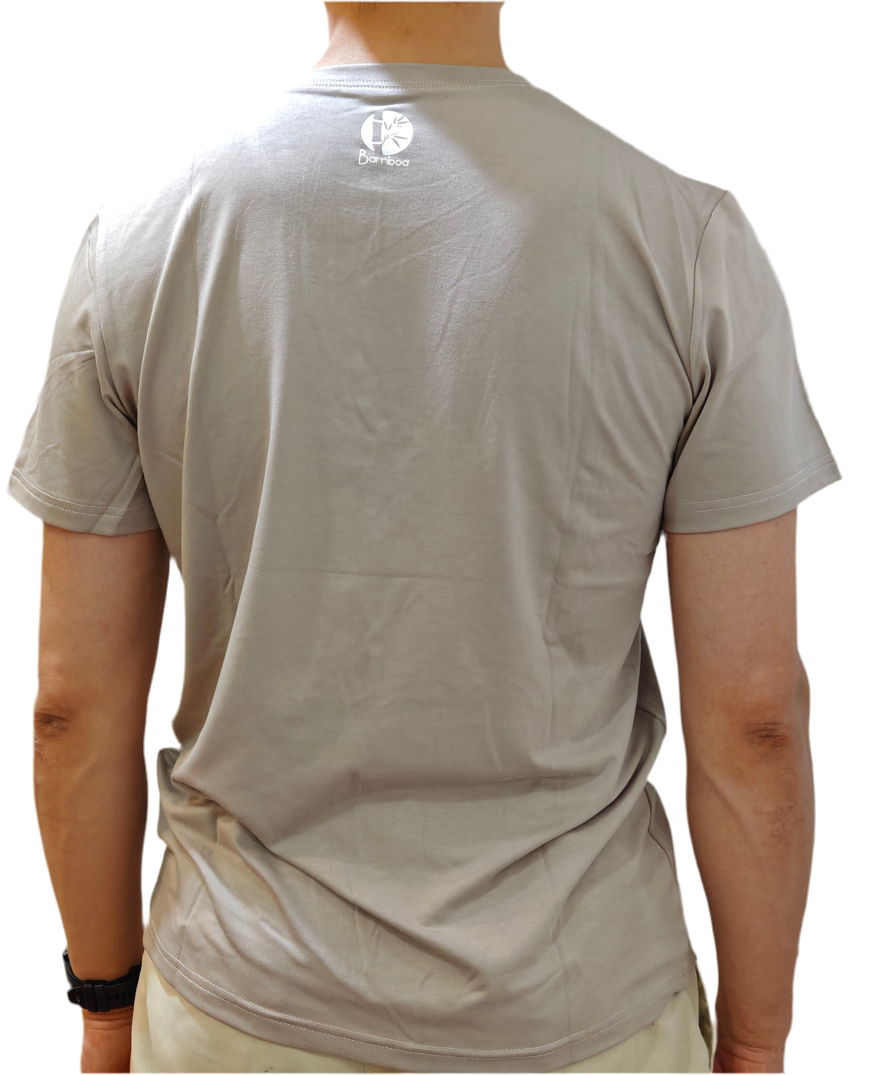 Unisex T in biscuit back logo 