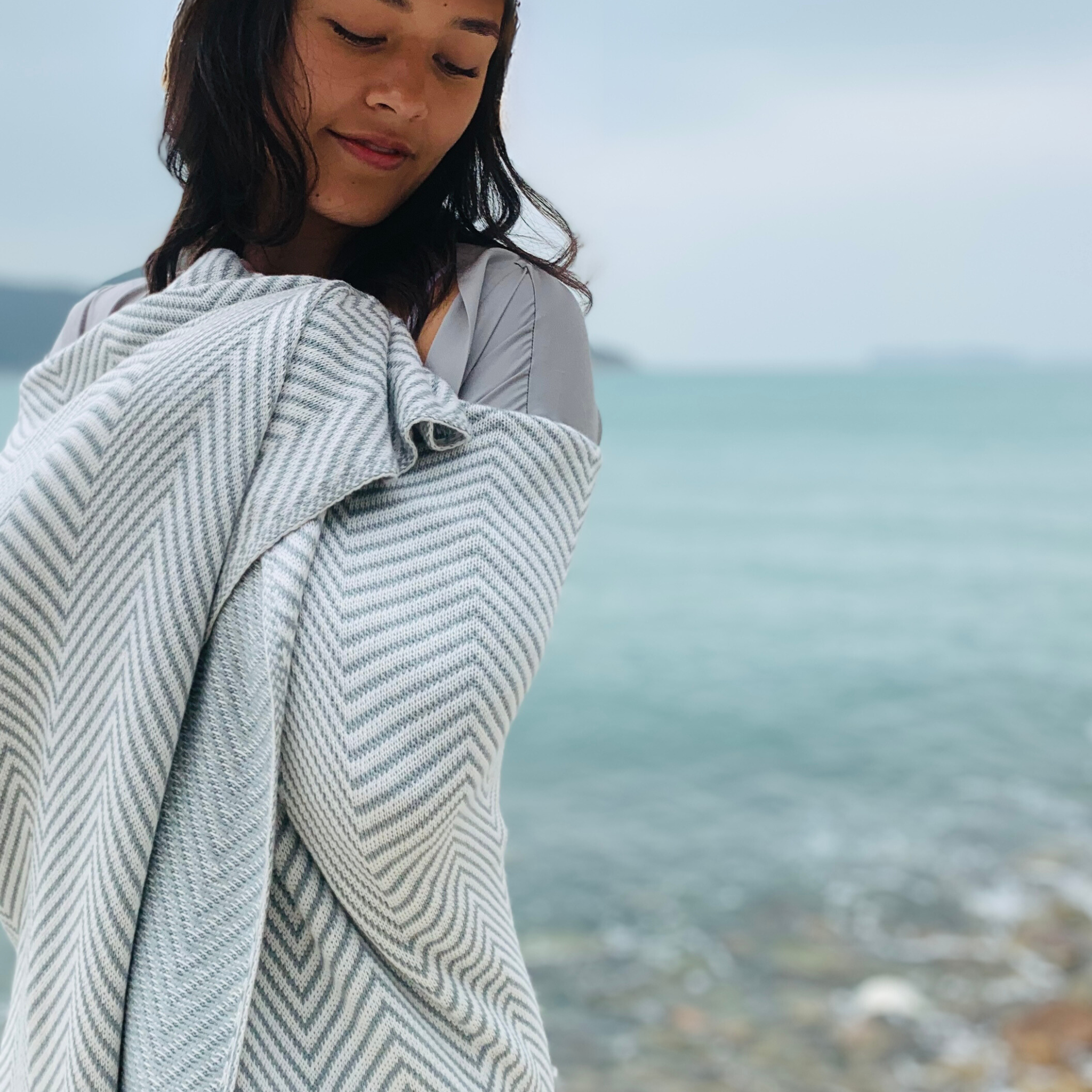 Kalina~ Bamboo Knitted Blanket