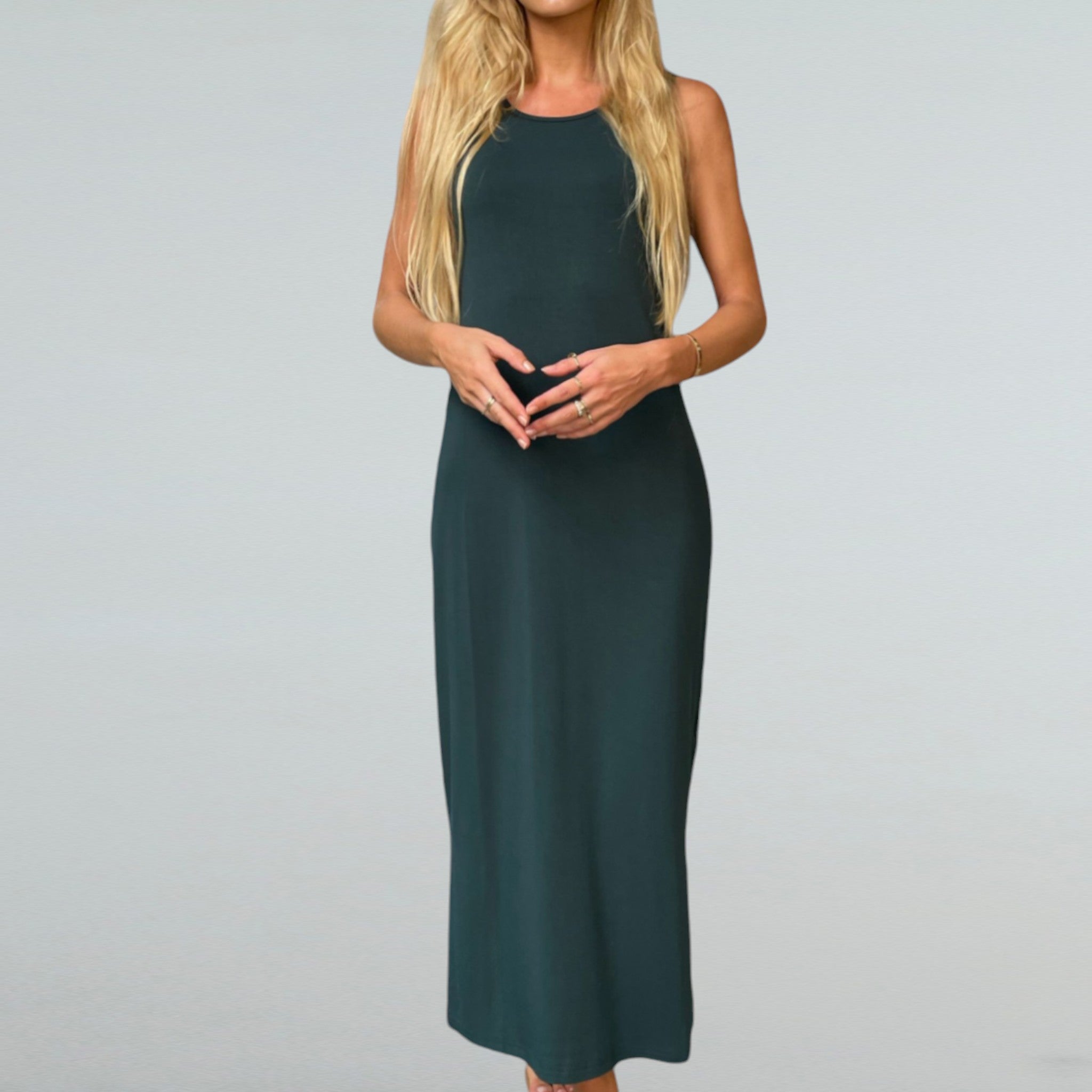bamboo jersey dress tara dress in black