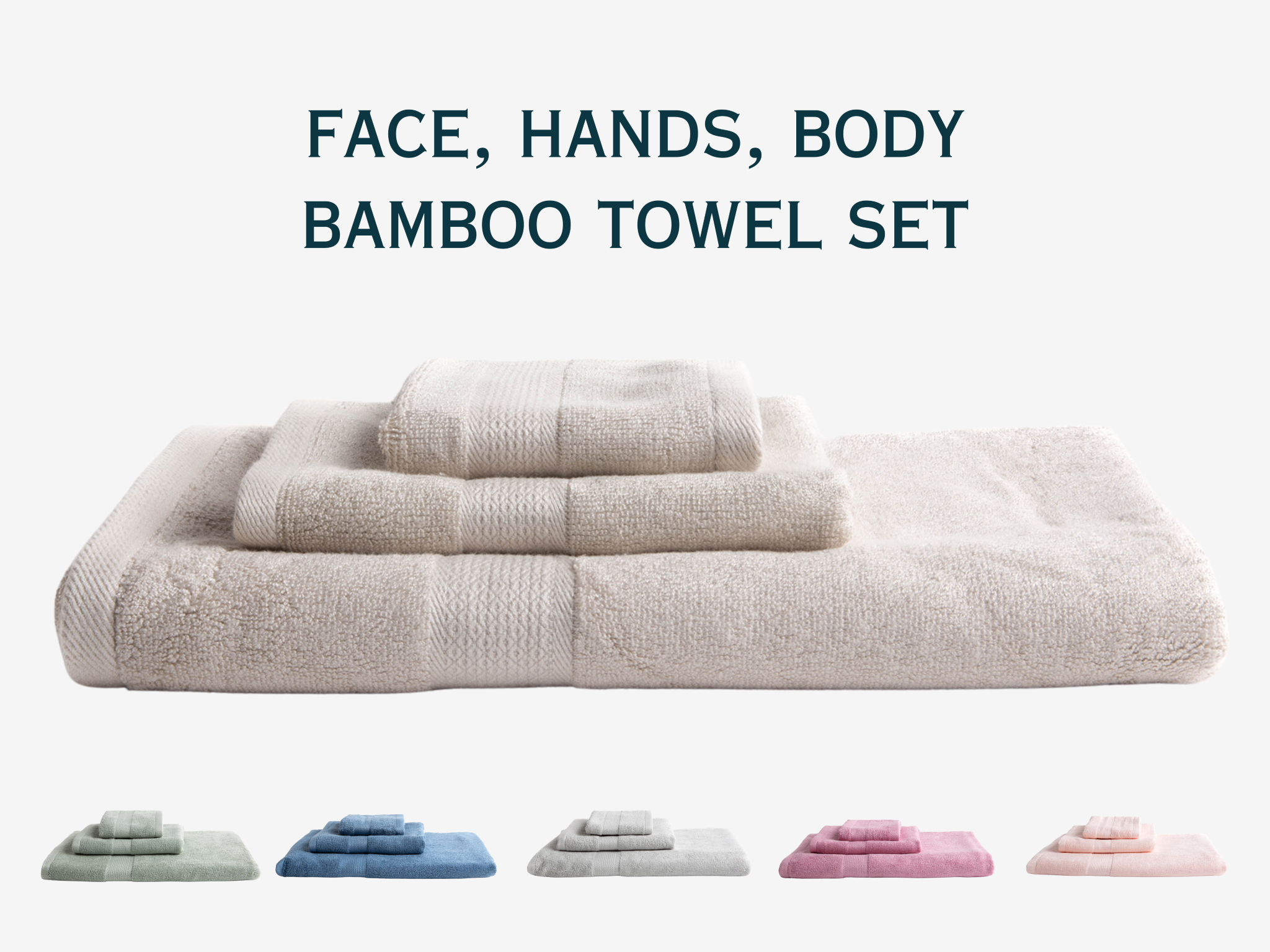 3 Piece Towel - Face & Hand & Bath Bundle