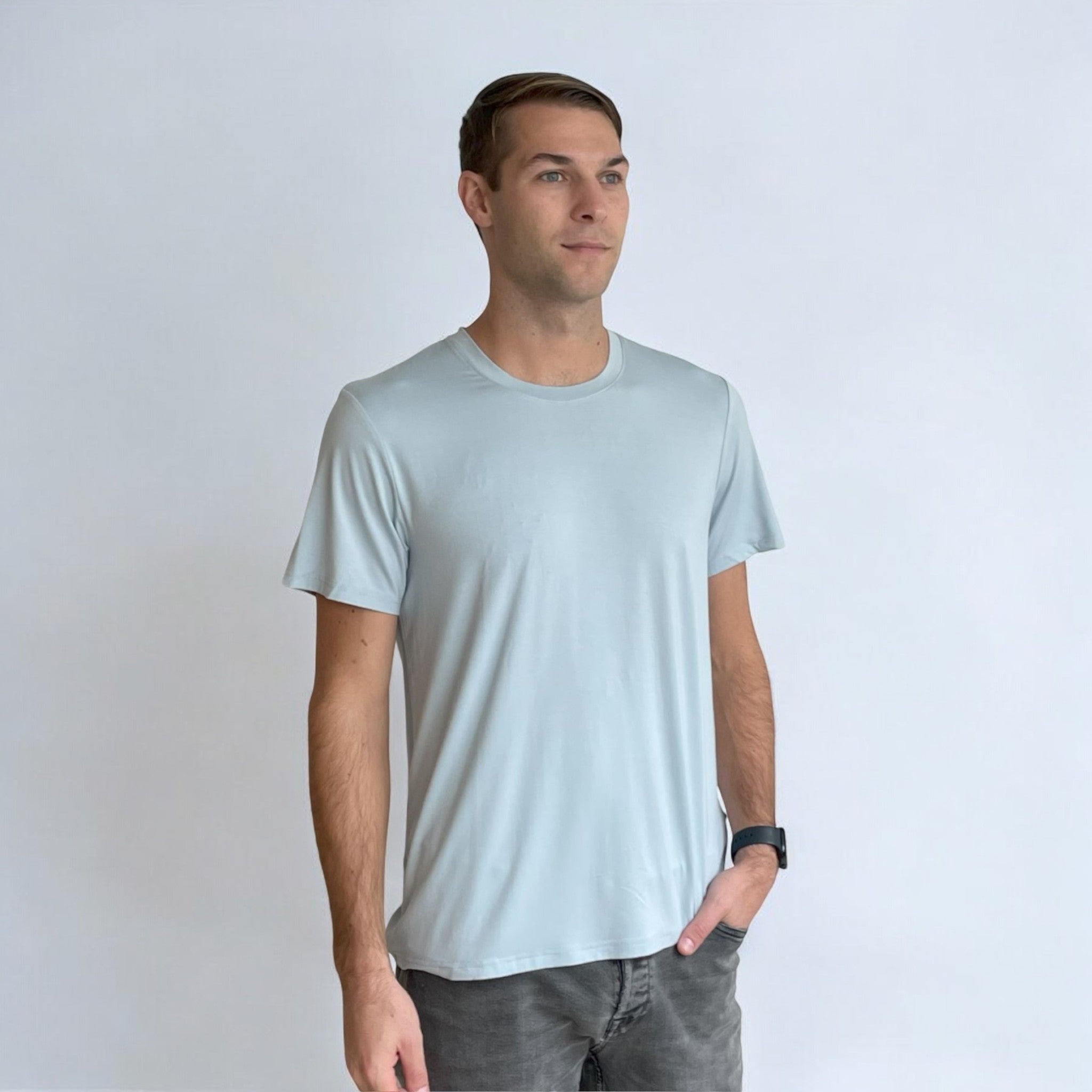 SOFTEE - Bamboa Men's Bamboo Round Neck T-shirt