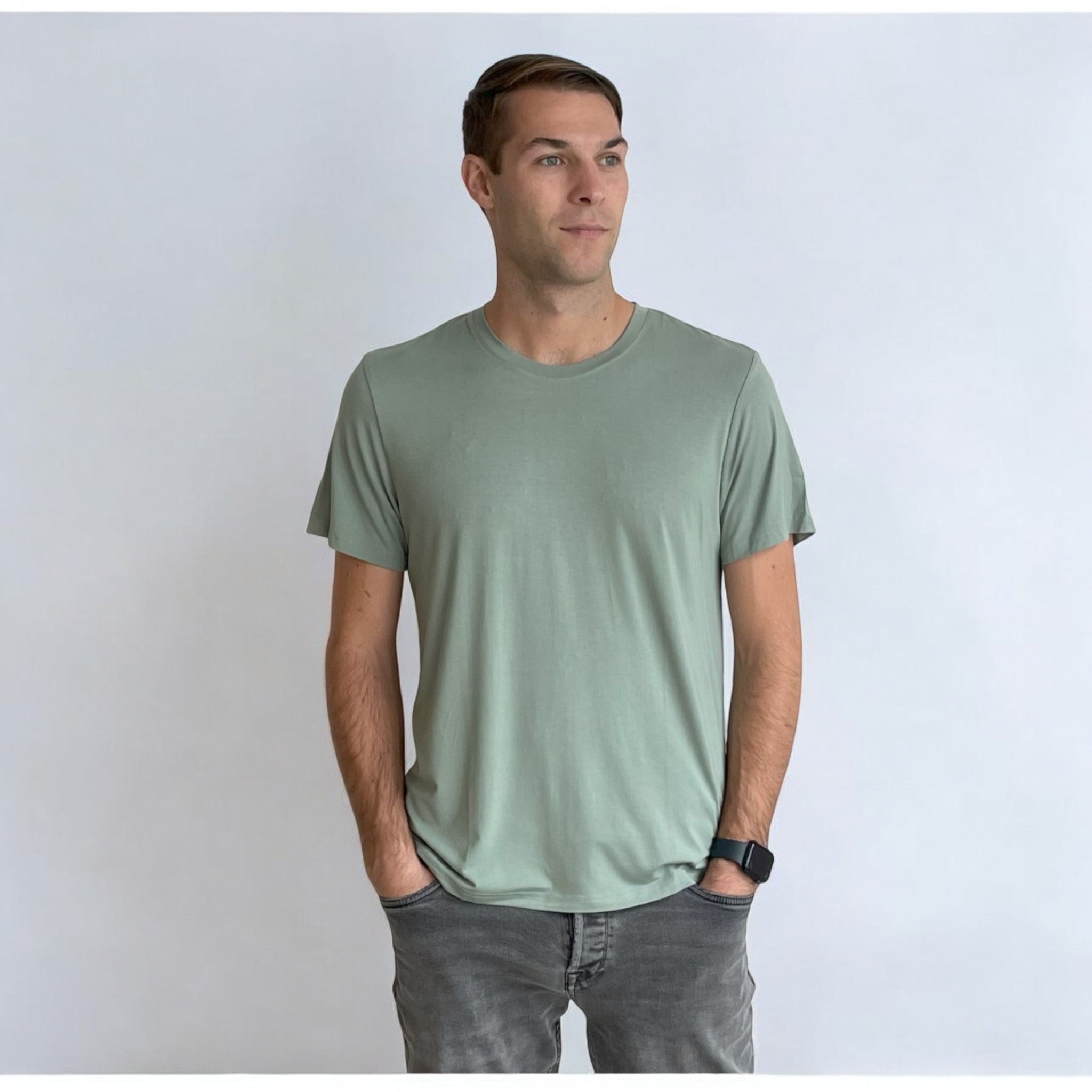 SOFTEE - Bamboa Men's Bamboo Round Neck T-shirt