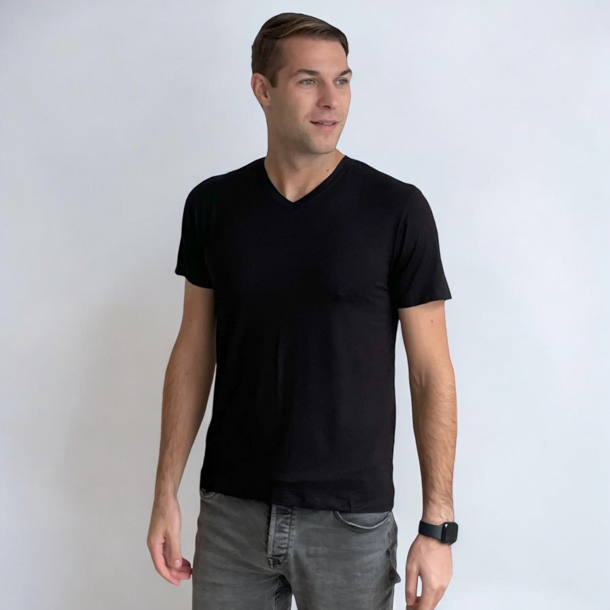 SOFTEE - Bamboa Men's Bamboo V Neck T-shirt