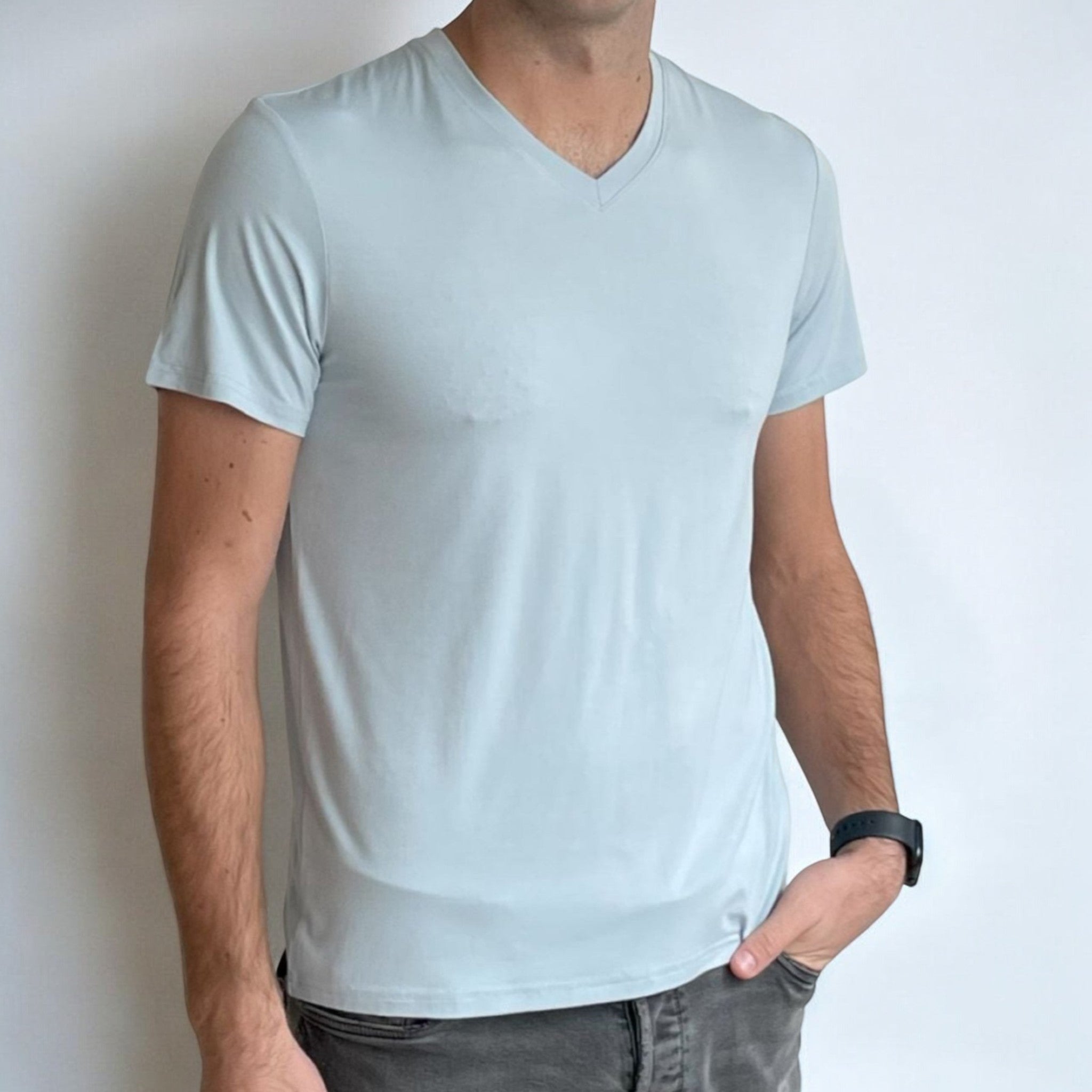 SOFTEE - Bamboa Men's Bamboo V Neck T-shirt
