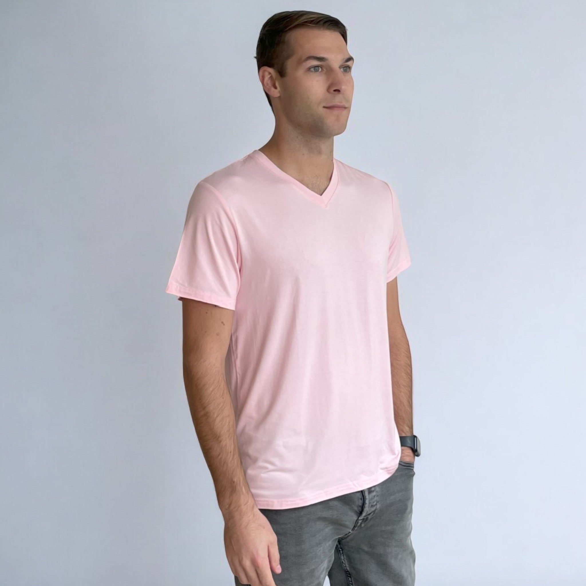 SOFTEE - Bamboa Men's Bamboo V Neck T-shirt