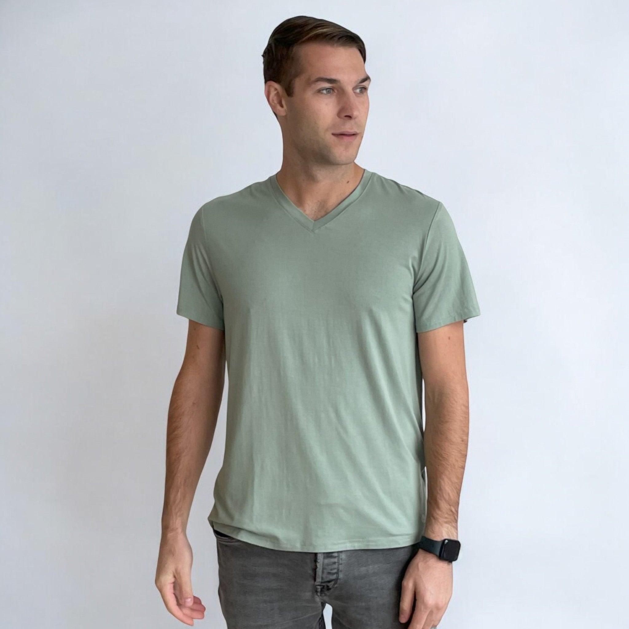 SOFTEE - Bamboa Men's Bamboo V Neck T-shirt