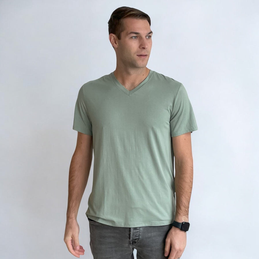 SOFTEE - Bamboa Men's Bamboo V Neck T-shirt