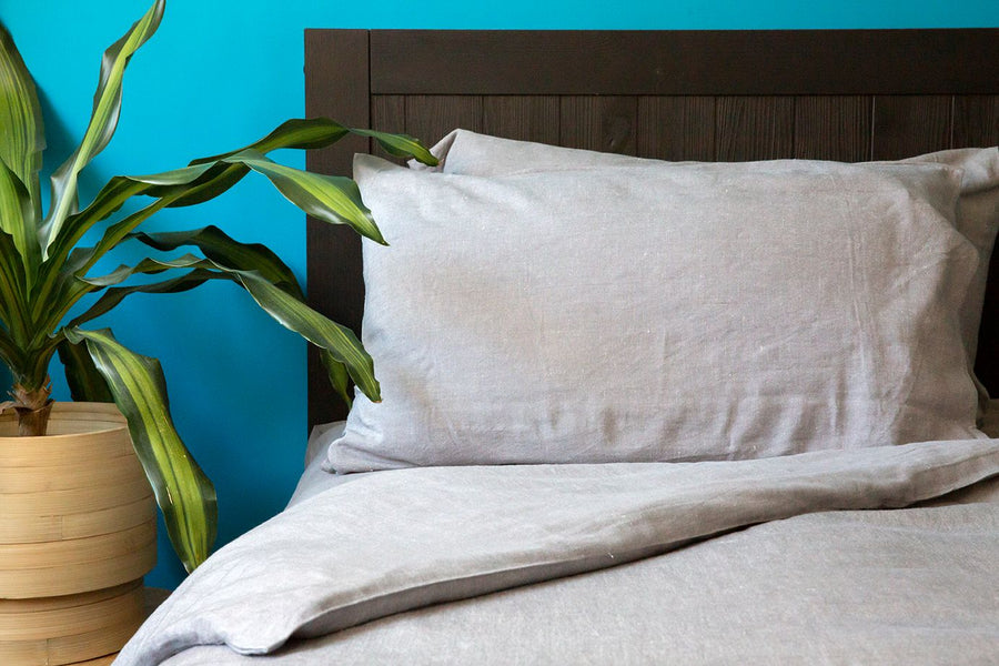 FLAX - Bamboo + Linen Pillow Case Smoky Grey