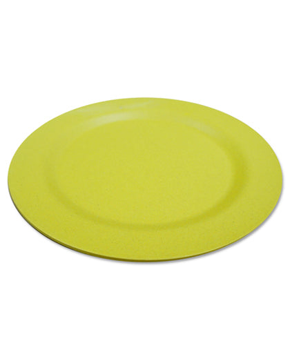 Bamboa Kitchen Fibra Bamboo Fiber Round Dining Plate Yellow