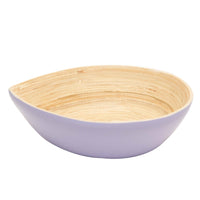 Bamboa Spira Tear Bamboo Bowl Medium - Salad Bowl Lavender 