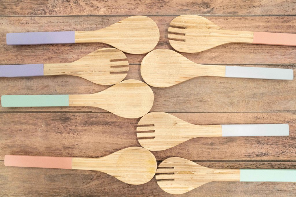 Bamboa Servo Bamboo Salad Utensils
