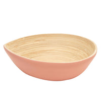 Bamboa Spira Tear Bamboo Bowl Medium - Salad Bowl Flamingo