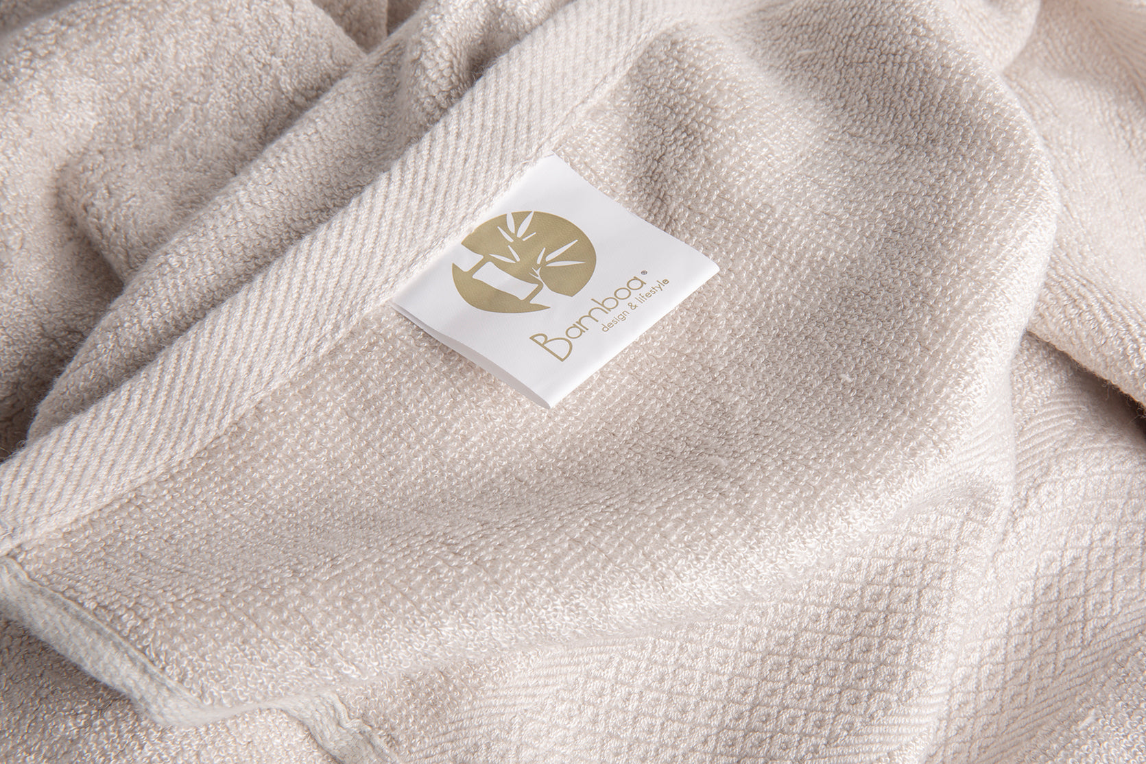 bamboo bath towel cream color.