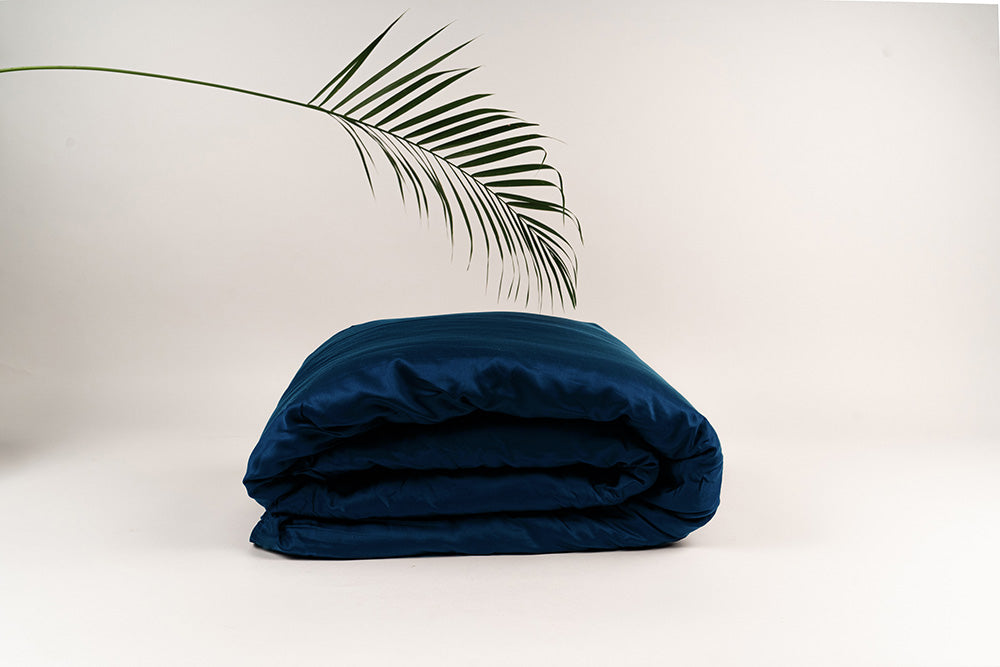 SILKY BLISS - Bamboo Duvet Cover Midnight Blue 