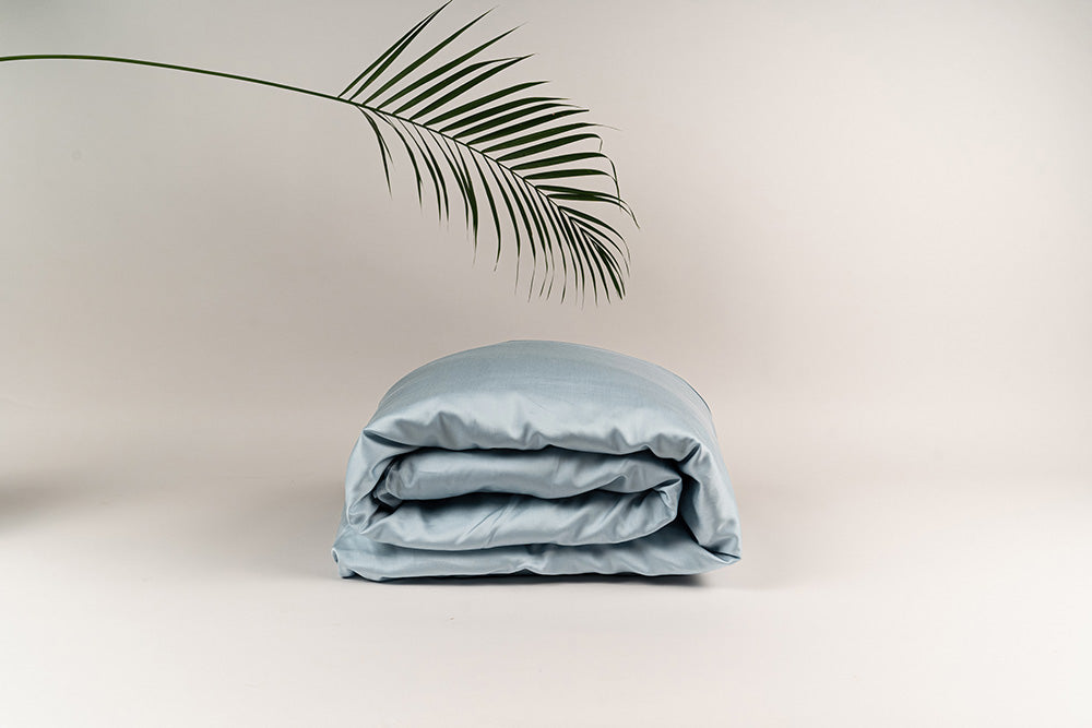 SILKY BLISS - Bamboo Duvet Cover Dusty Blue 