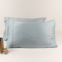 SILKY BLISS - Bamboo Pillow Case Set Dustic Blue