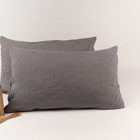 FLAX - Bamboo + Linen Pillow Case Soft Grey