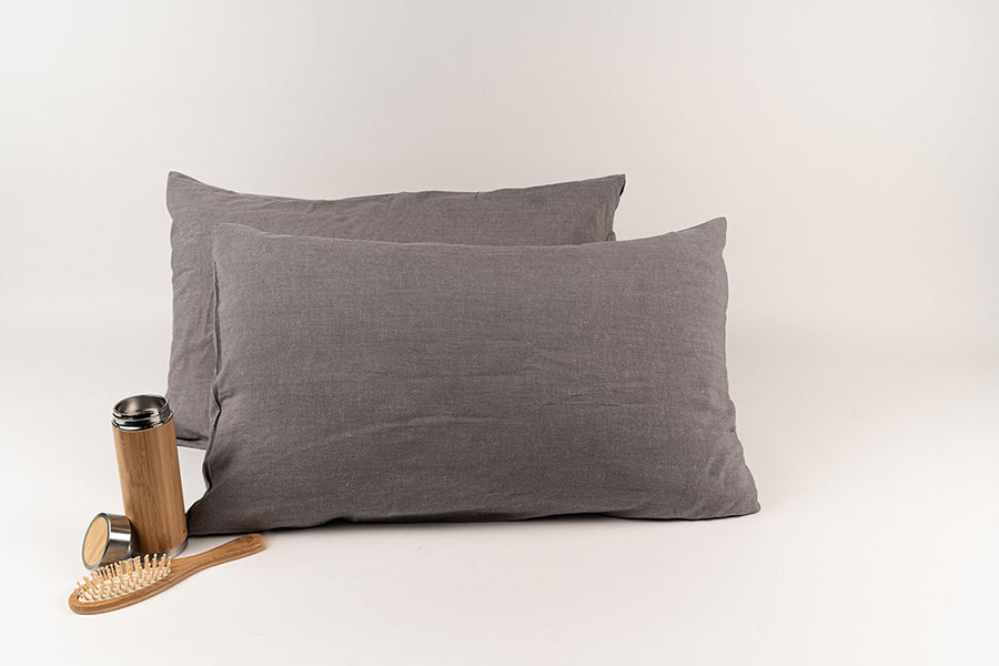 SILKY BLISS - Bamboo Pillow Case Set Charcoal
