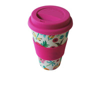 Bamboo fiber travel cup