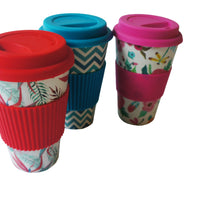 Bamboo fiber travel cup