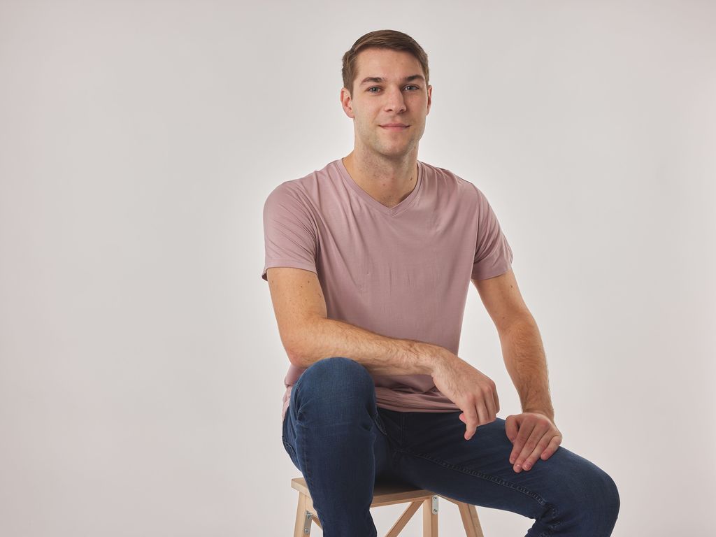 Bamboo Mens V Neck T-shirt