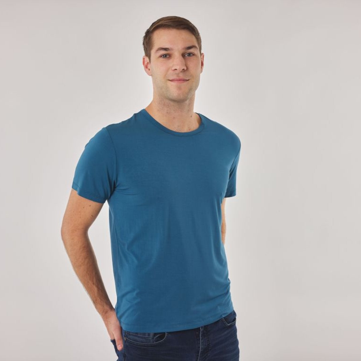 mens bamboo round neck t-shirt