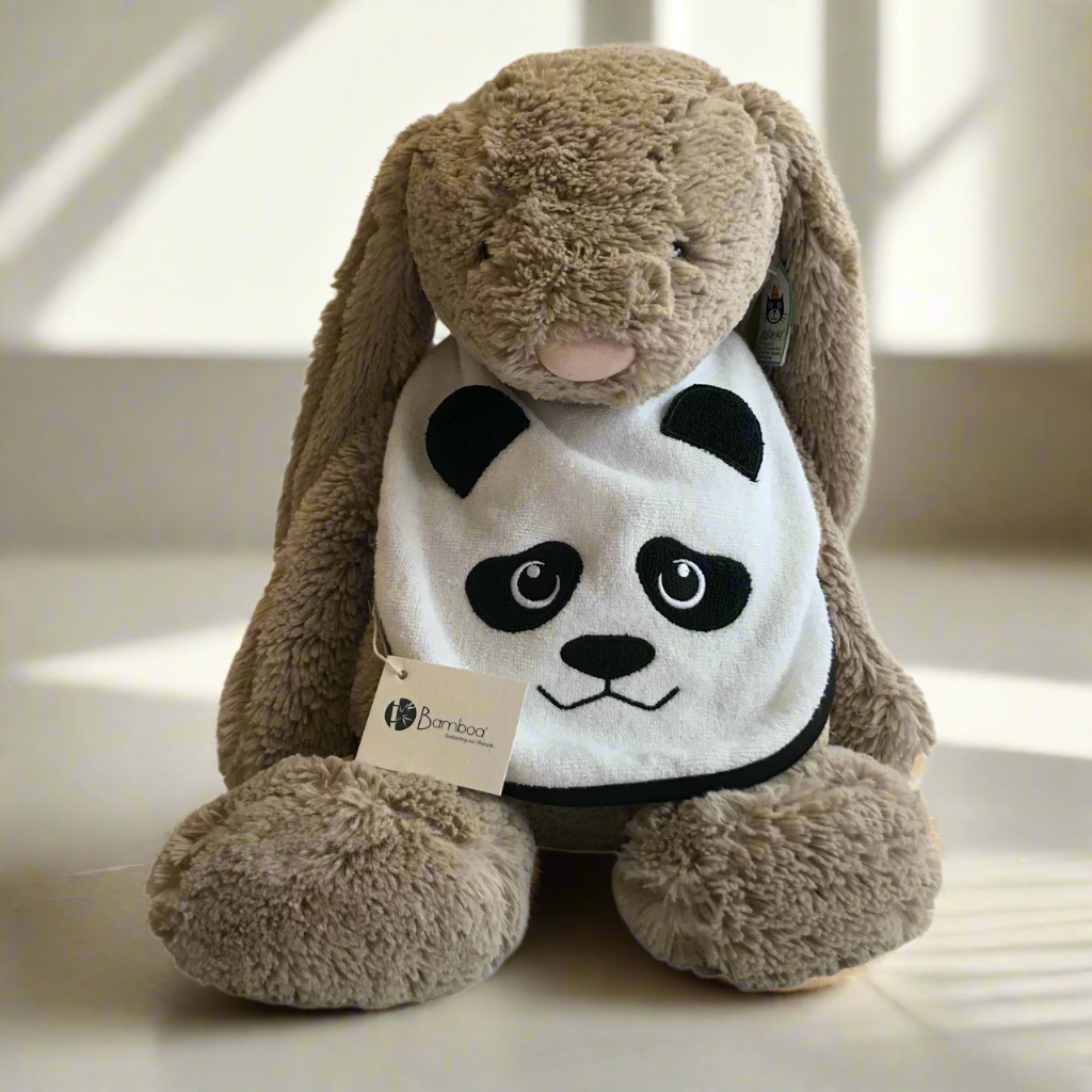 Bamboo towel Panda bib