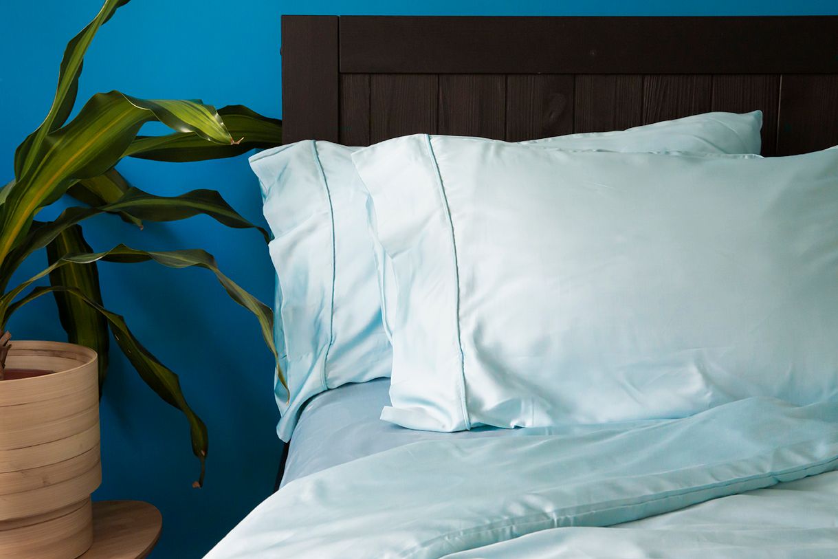 bamboo flat sheet blue