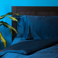 bamboo flat sheet blue