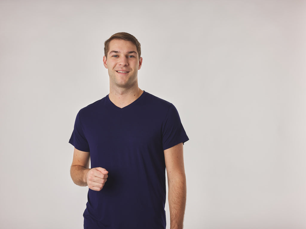 ECOFLOW Men's Bamboo V Neck T-shirt