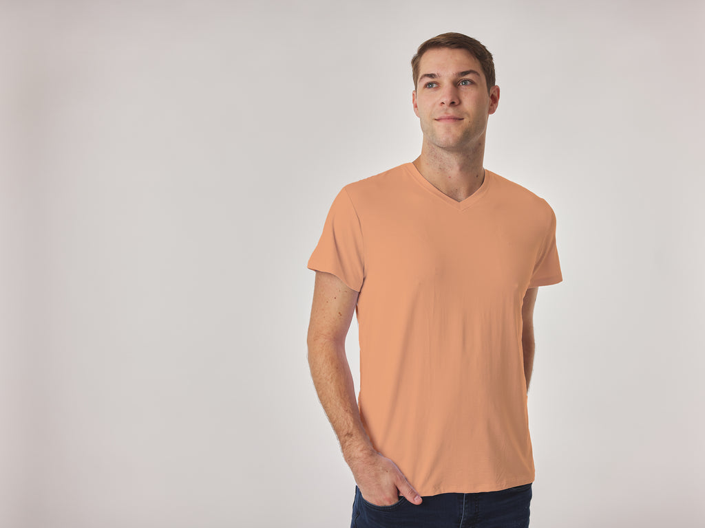 ECOFLOW Men's Bamboo V Neck T-shirt