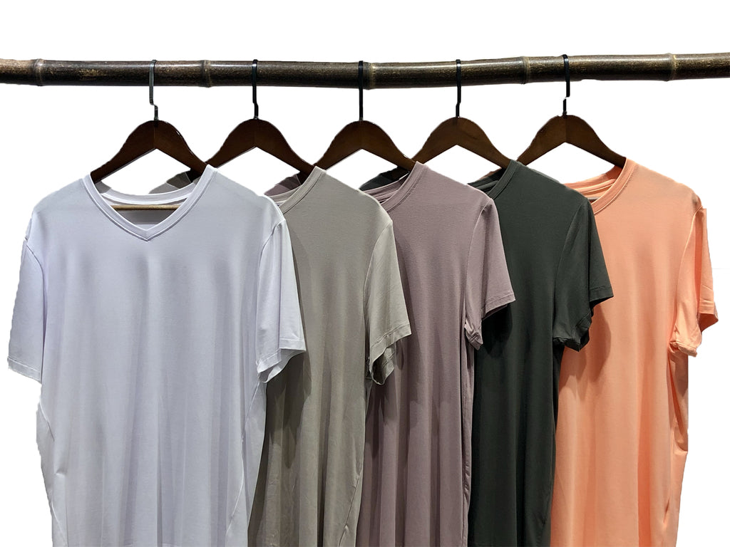 ECOFLOW Men's Bamboo V Neck T-shirt