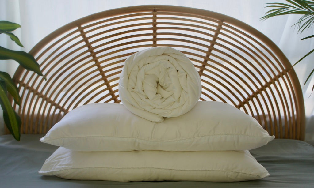 Complete Bamboa bamboo bedding bundle with duvet pillows and sheet set